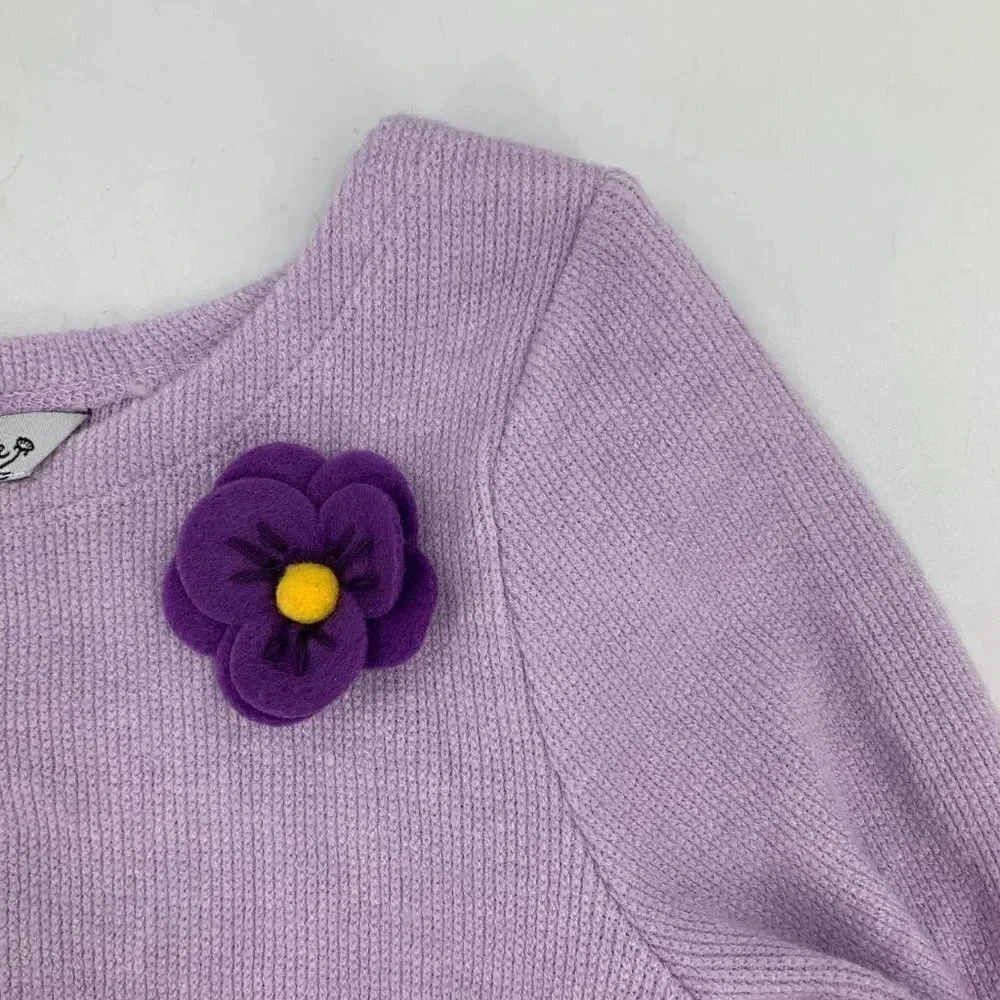 Pippa and Julie Kid's Long Sleeve Sweater Floral‎ Dress Size 5 NWT